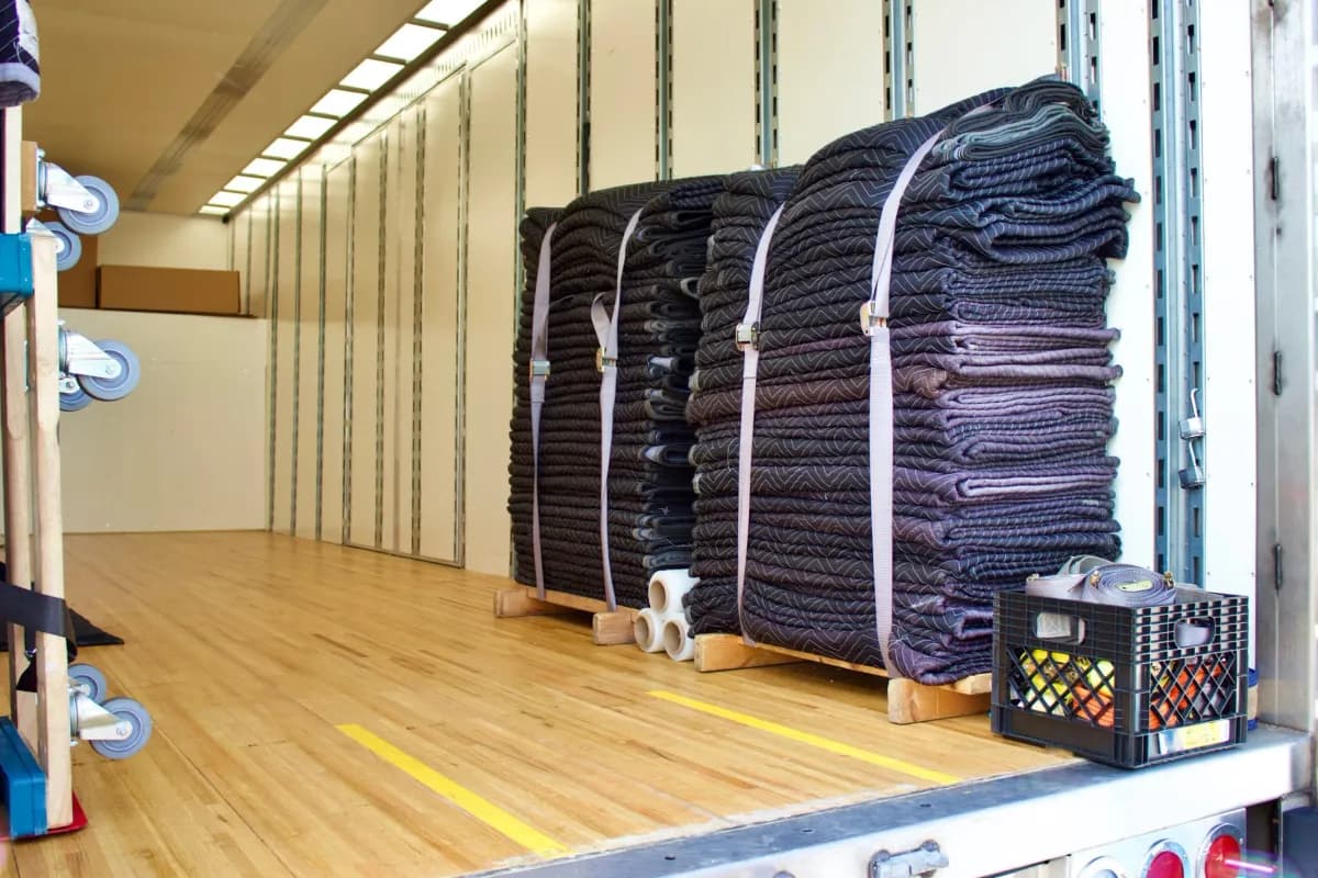 Fast Track Move fully equipped truck interior