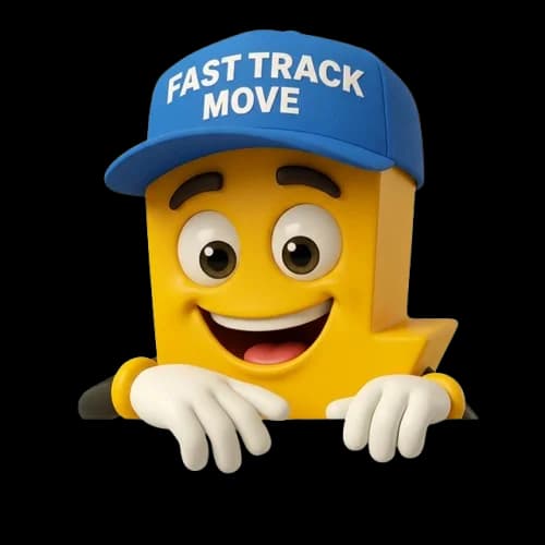 Fast Track Move Mascot peeking